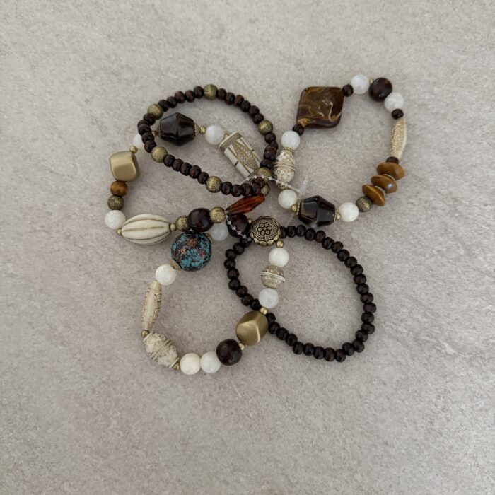 PULSERA MADERA SET DE 5