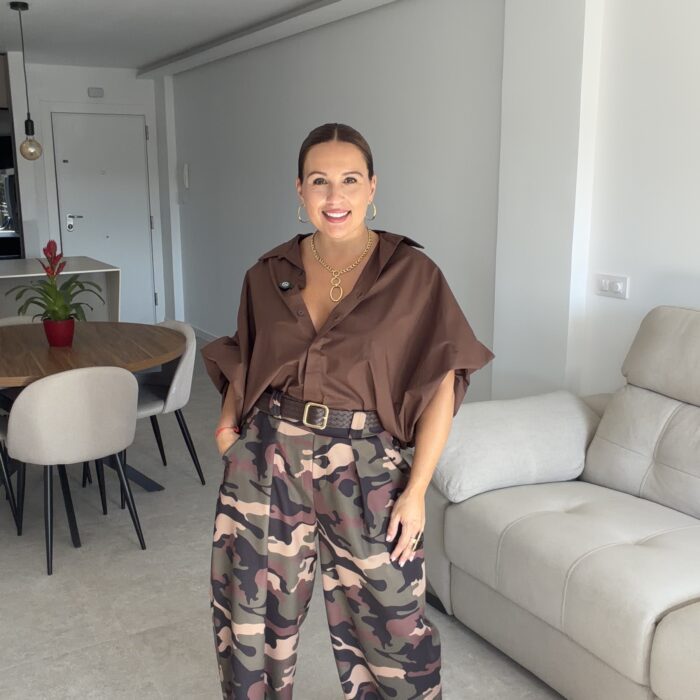 PANTALON ANCHO CAMUFLAJE + CINTURÓN